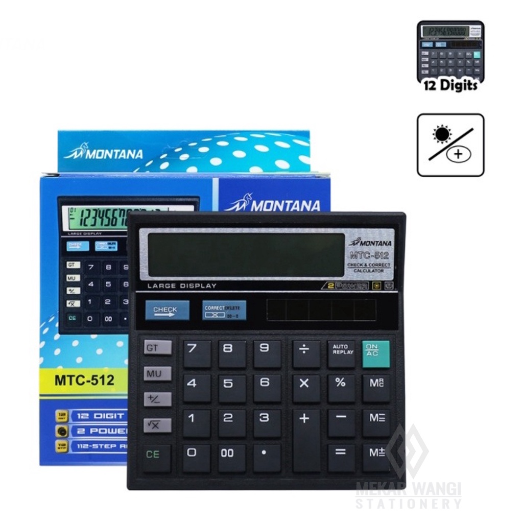 

Kalkulator 12 Digit Montana 512 / Calculator Montana MTC-512