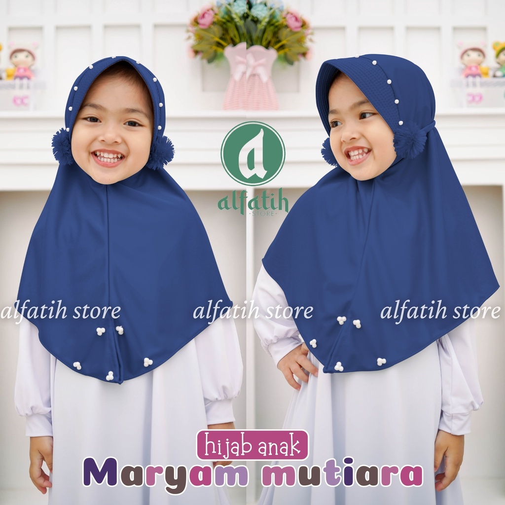 JILBAB ANAK TK - SD MARYAM MUTIARA / MUTIARA REMPEL / JILBAB ANAK USIA 4-7 TAHUN / PAKAIAN MUSLIMANAK PEREMPUAN / KERUDUNG ANAK TK / HIJAB ANAK TK-SD KHIMAR ANAK