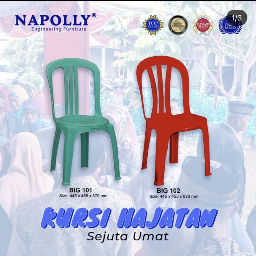 [NAPOLLY] Kursi Napolly Big 101 / Kursi Tenda / Kursi Plastik / Kursi Hajatan