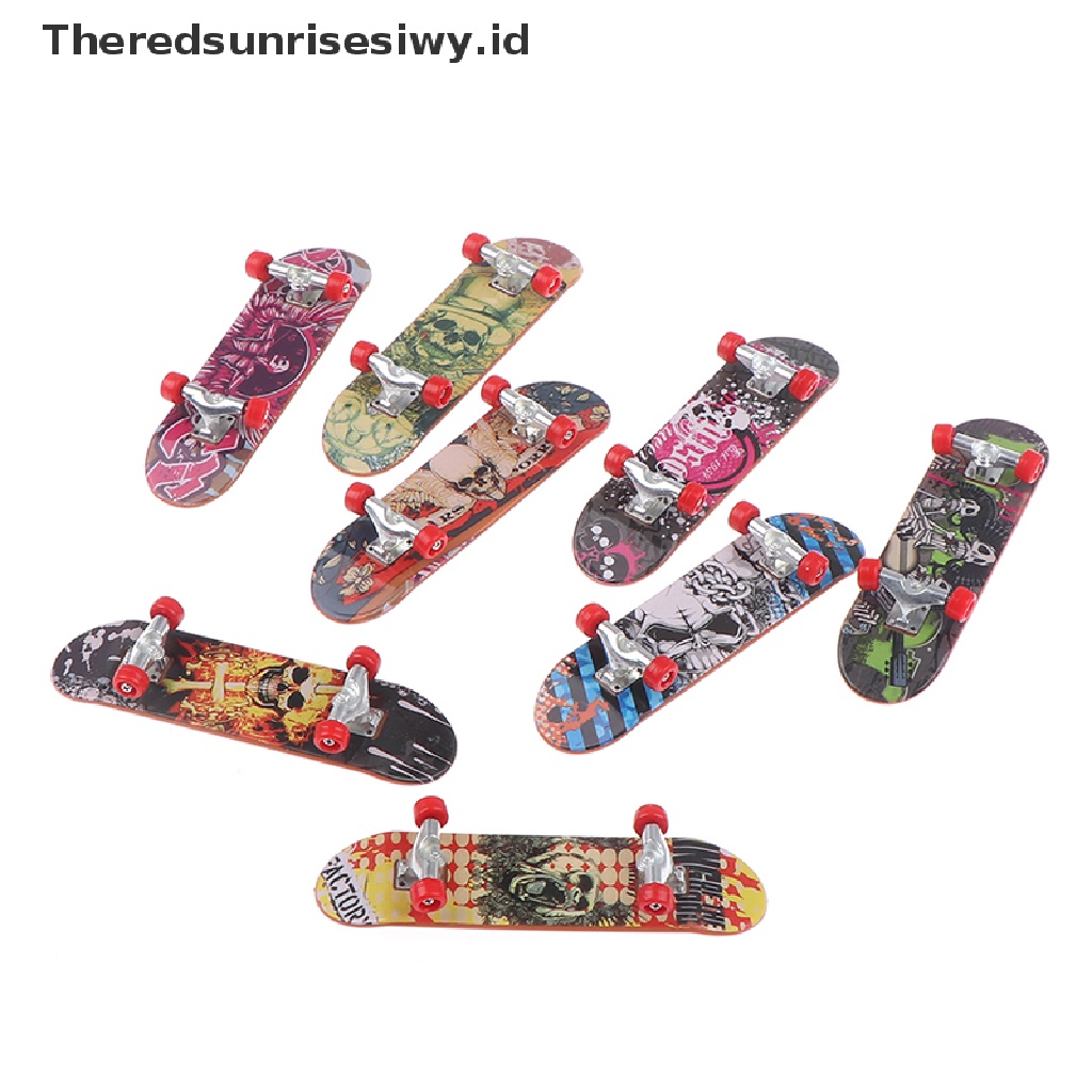 (Theredsunrisesiwy.Id) Mainan Skateboard Jari Mini Bahan Plastik