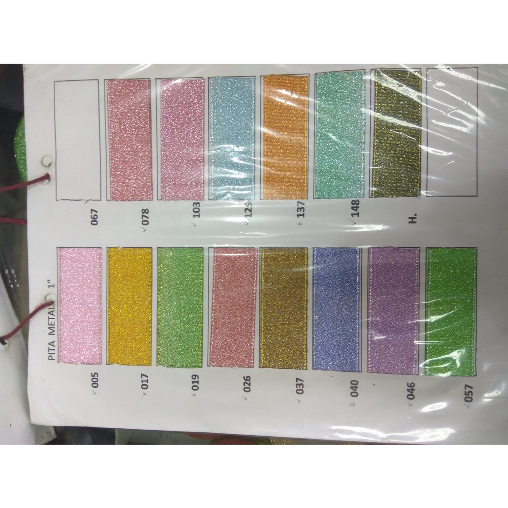 

Pita Glitter 1 Inch (2,5 cm) / Gliiter Ribbon / Pita Metalik 1 inch (2,5 Cm)