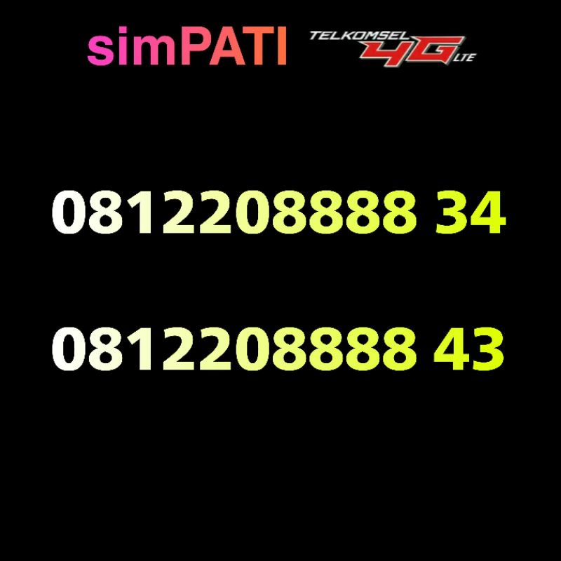 Nomor Simpati 8888 Nomor Cantik Telkomsel 4G LTE 8888