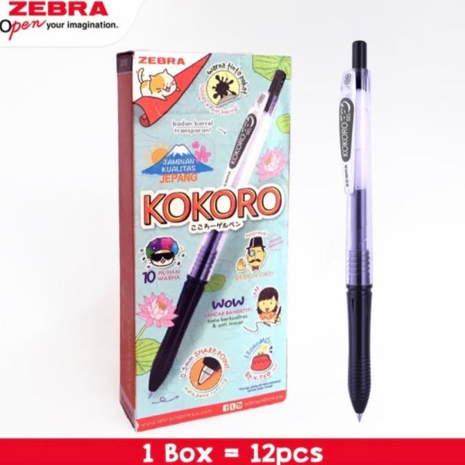 

Office & Stationery | Alat Tulis | Pulpen Gel Zebra Kokoro Hitam | Best Seller