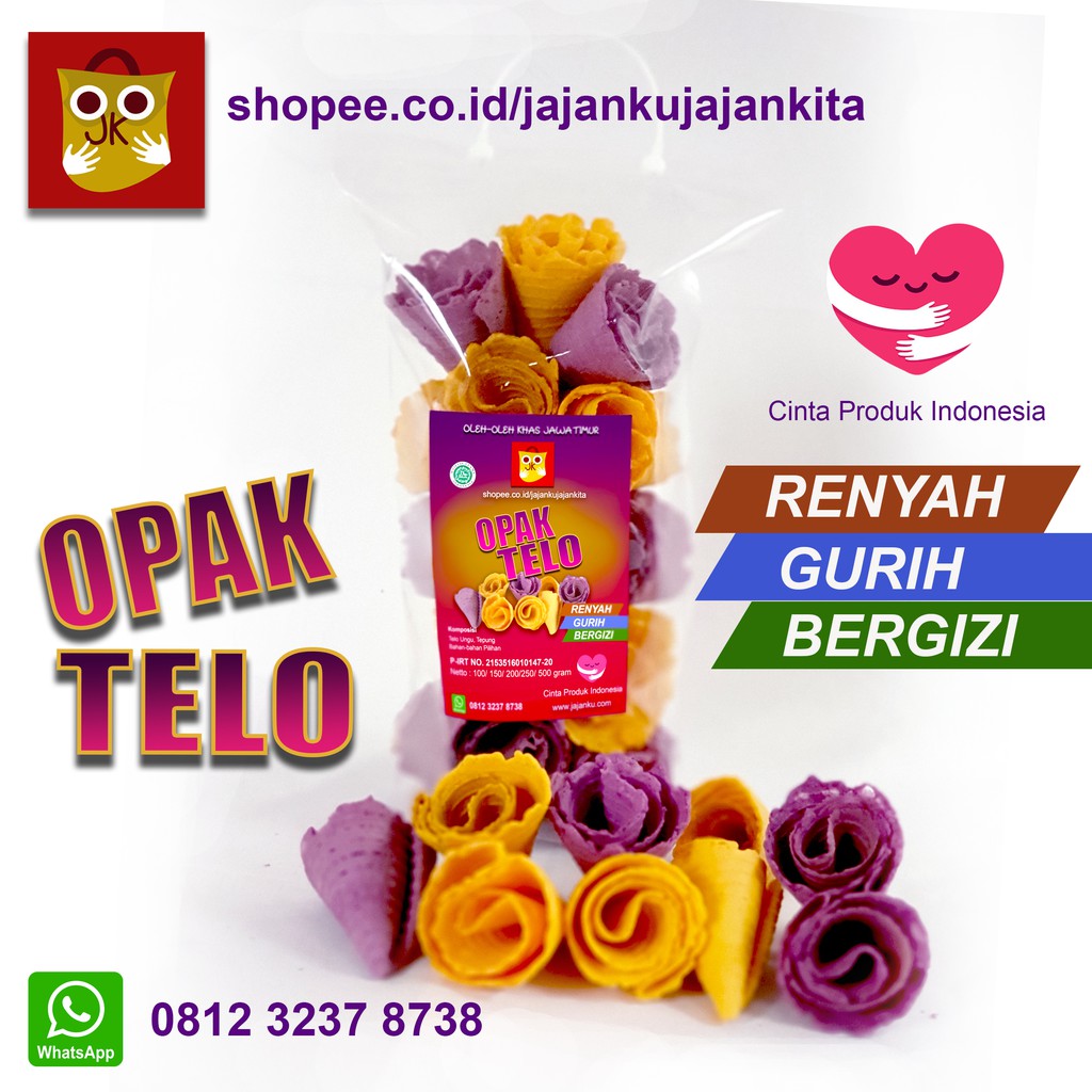 

OPAK UBI UNGU DAN MADU. Jajanku | Cemilan Tersertifikasi DEPKES | Jangka Waktu Expired Lama