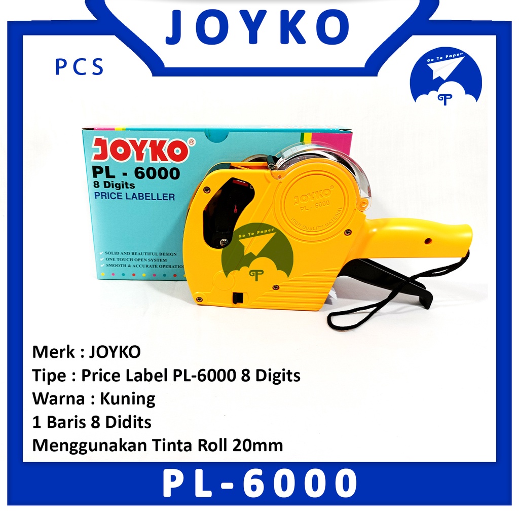 

JOYKO Alat Label Harga Type PL-6000 1 Baris 8 Digits - Per Pcs