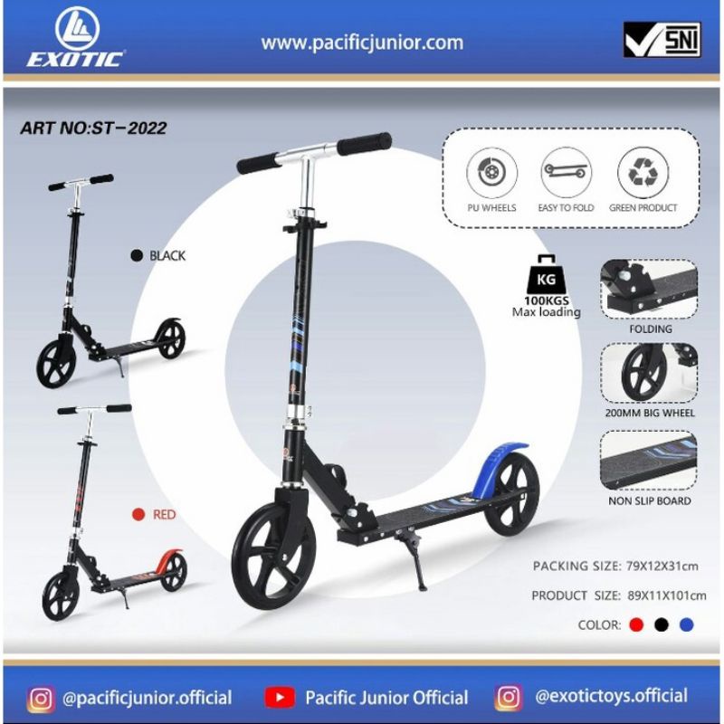 Scooter Skuter Otoped ET-HB-511 512 513 Anak Dewasa EXOTIC Besi | High Quality