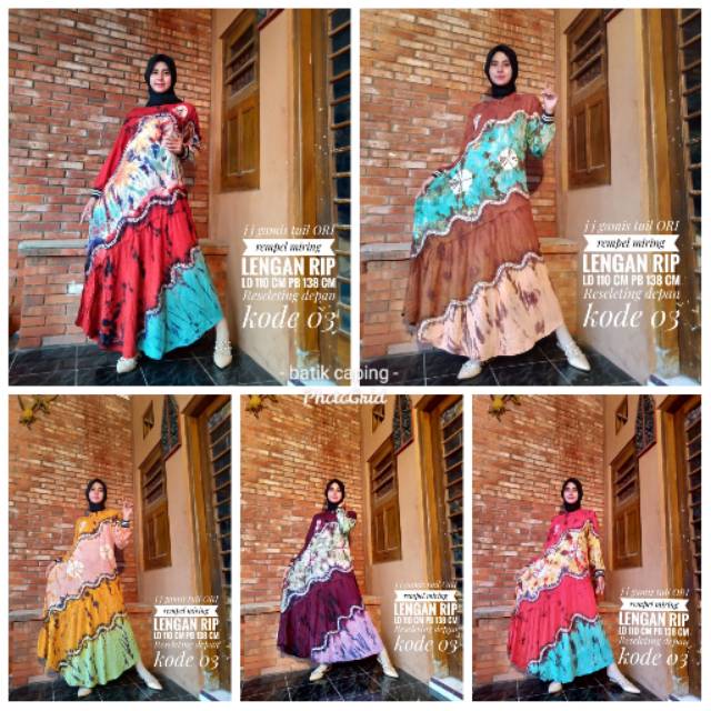 Gamis twil lengan rip Bonita Long Dress / Maxi Panjang / Gamis Panjang / Gamis Muslim / Point Maxy 1