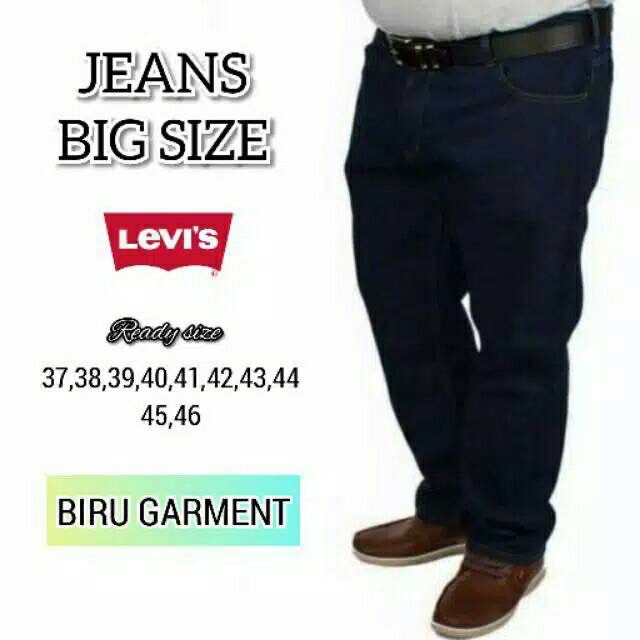 (BISA COD) CELANA JEANS PRIA UKURAN JUMBO/BIG SIZE Uk 39 40 41 42 43 44 45 46 XXXL XXXXL