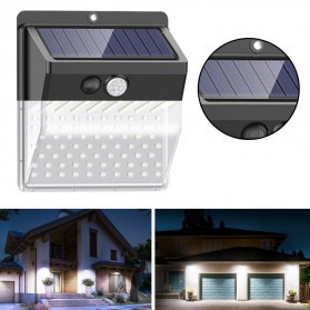 Lampu Solar Panel Sensor Gerak Outdoor Waterproof 136 LED 1 PCS - 136ABS - Black