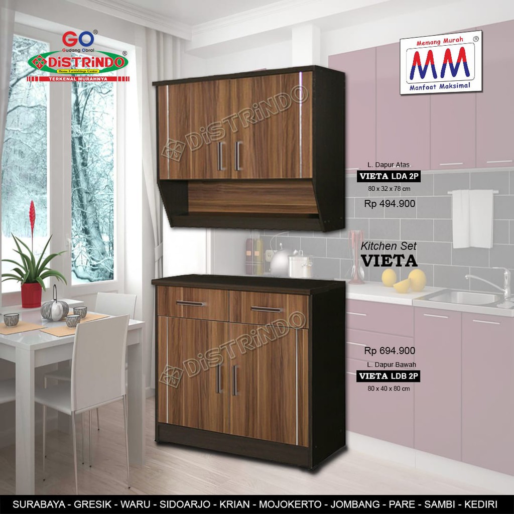 Kitchen Set Rak Dapur 2 Pintu Atas Bawah Kwalitas Terjamin Promo