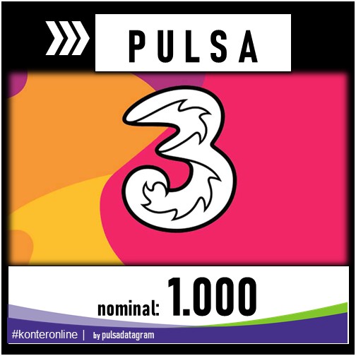 Pulsa Tri Three 1000 1 Ribu Murah #konteronline