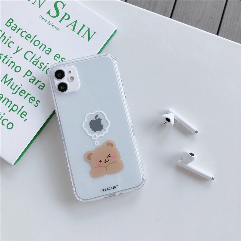 Bubble Bear Transparan Polos Softcase for iphone XS XS Max XR 11 Pro Max 12 Pro Max 13 Pro Max