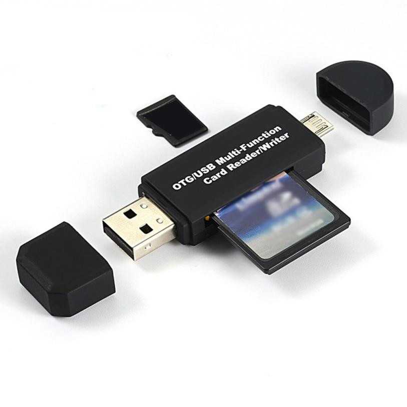 2 in 1 OTG Card Reader SD/TF Card Micro USB 2.0 / Adaptor OTG Micro Usb Flashdisk To Type C Ugreen / Mini Converter Sd Card Reader Transfer Data Universal Samsung Xiaomi Vivo Oppo Tf Memory / OTG Flashdisk Dual Drive Usb / Pembaca Memori Sd 2 Slot Murah