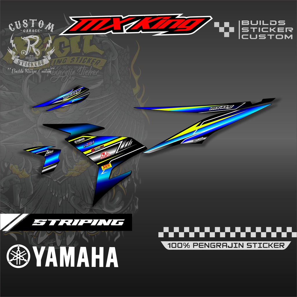 Sticker Striping Variasi Mx King - Striping Motor Mx King