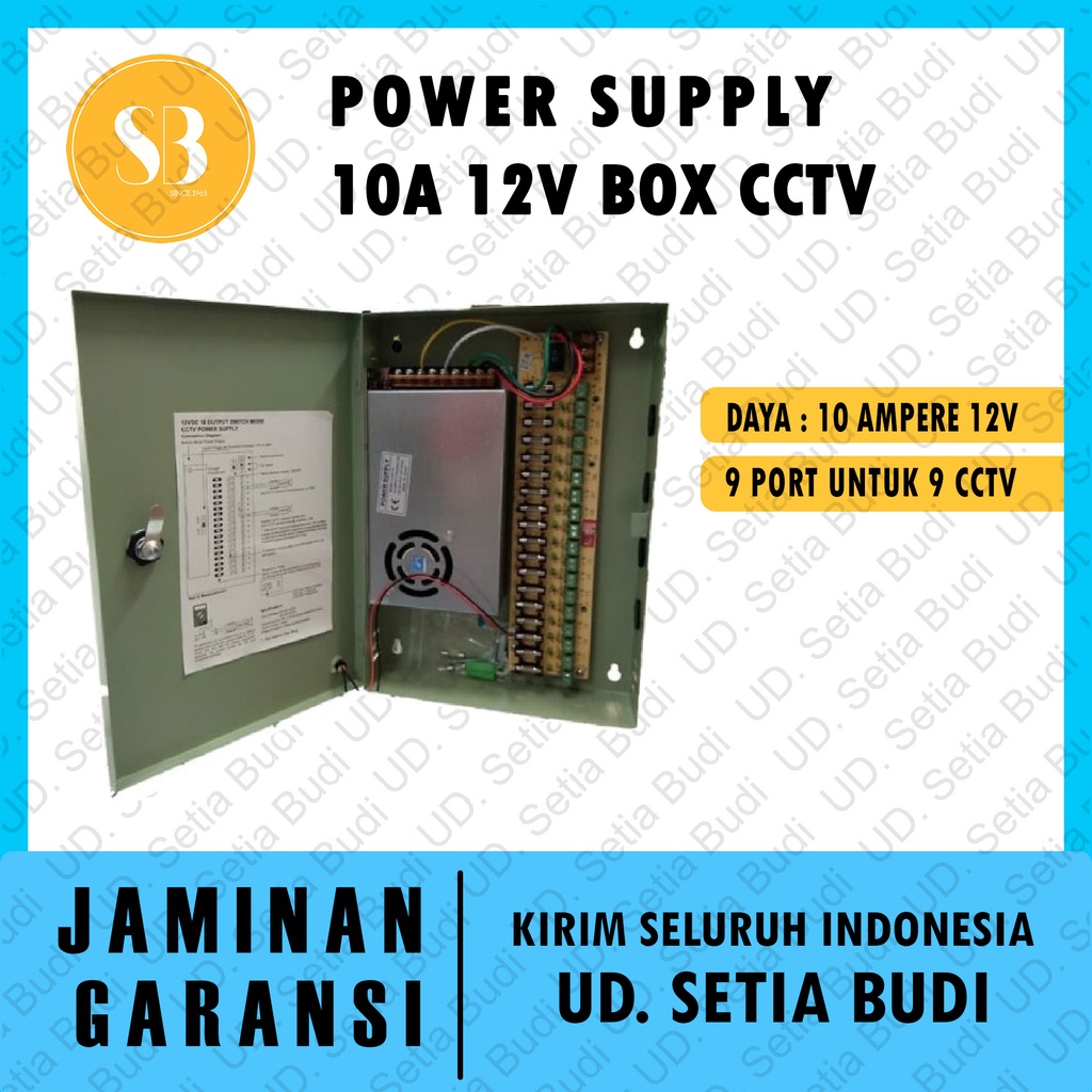 Power Supply 10A 12v Box CCTV