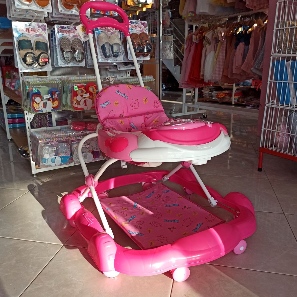 Baby walker Family FB 661 B Alat Bantu Jalan Anak Murah Ada dorongan dan music