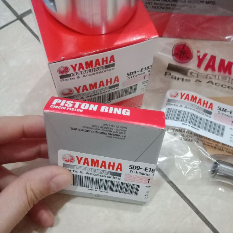 PISTON RING SEHER KIT 5D9 VEGA ZR JUPITER Z NEW SALIB ROBOT SIZE OS STANDAR STD 50 100 ORIGINAL ORI ASLI YAMAHA YGP-3