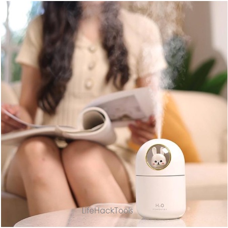 [PROMO 6.6] Cute Animal Humidifier Diffuser Aromatherapy Essential Oil 300ml Portable + Lampu Tidur-4