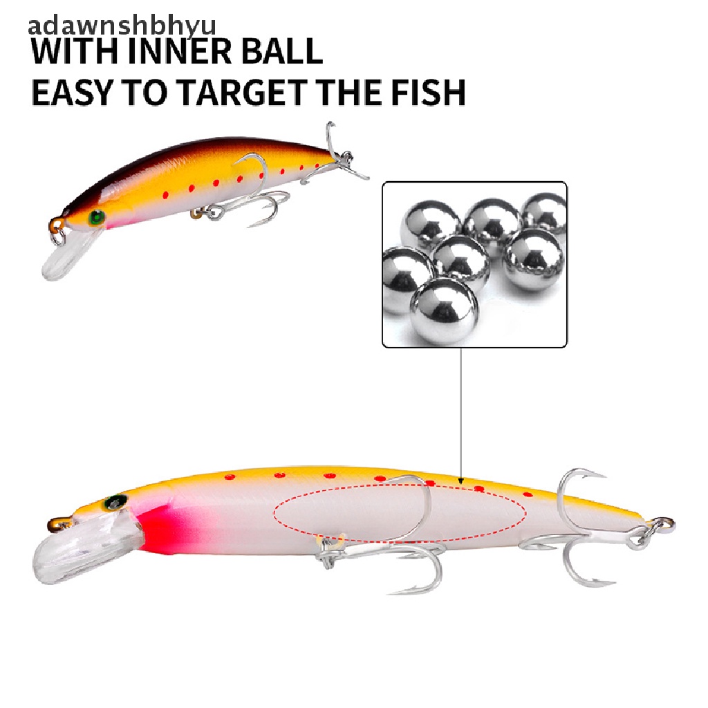 Adawnshbhyu Ikan Kecil Memancing Umpan 41g 13cm Besar Troli Bass Umpan 3X BKB Kait Tenggelam Swimbait