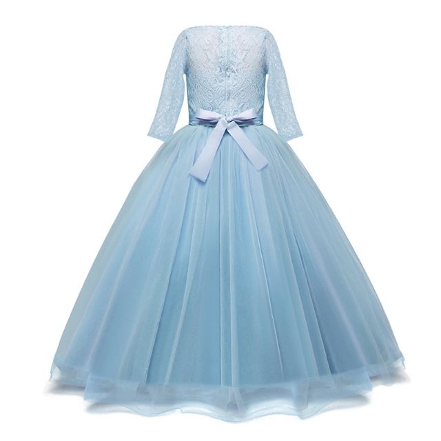 Flower Girl Dresses Pernikahan Tulle Panjang Putri Fancy Anak Gaun Formal Gaun Bayi Anak-anak