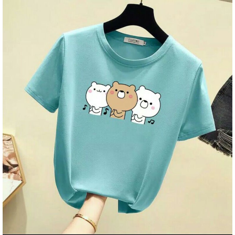 Kaos Katun Abg Cewek 3 Bears