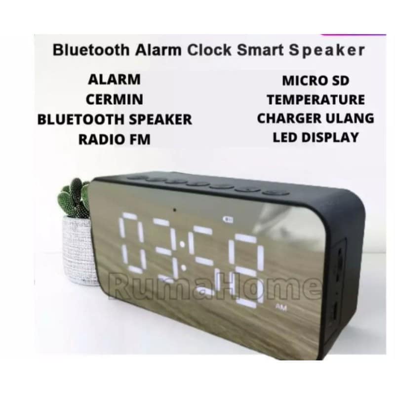 Speaker Bluetooth Jam Alarm FLECO Q6 FM Radio USB Memory