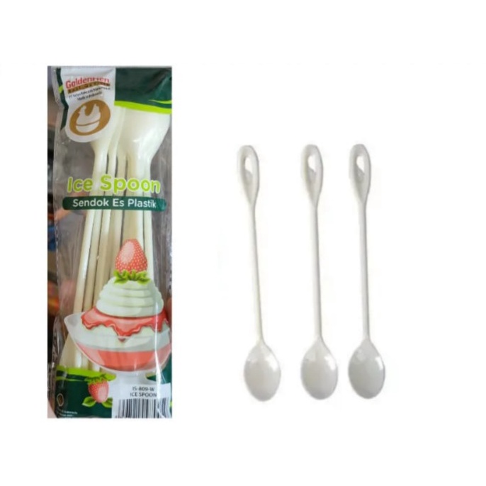 sendok teh golden hen / sendok puding /sendok agar agar / sendok plastik panjang / sendok kopi plast