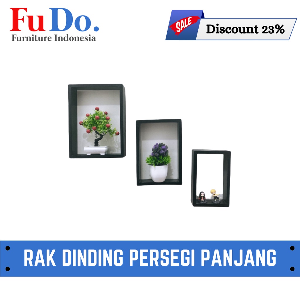 Rak Dinding Kotak || rak dinding  1 SET  ISI 3Pcs  || rak dinding tempel || rak dinding minimalis ||