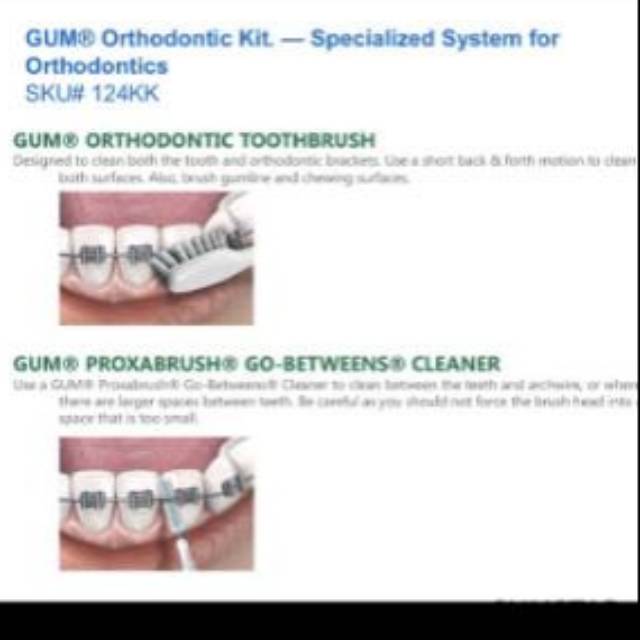 (Paket Ortho GUM 4 in 1) Sikat Gigi Ortho Gum / Gum Ortho Kit Gum Orthodontic Kit