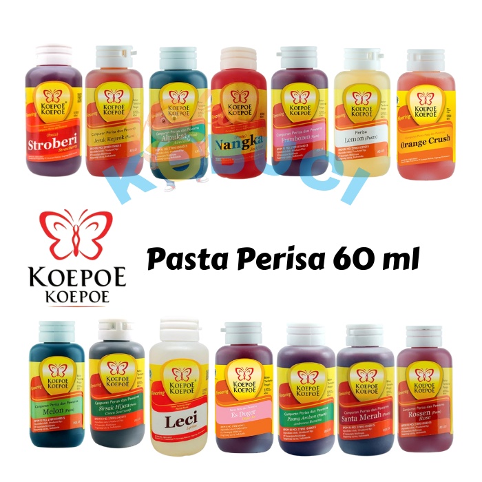 Koepoe Pasta Perisa 60 ml Varian A Alpukat Lemon Rosen Frambozen Lychee Jeruk Orange Crush Santa Mer