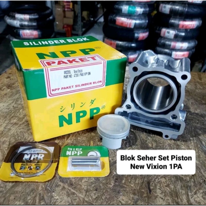 Blok Block Boring seher Cylinder Komplit set piston kit Yamaha New Vixion 1PA Original Ori Asli NPP