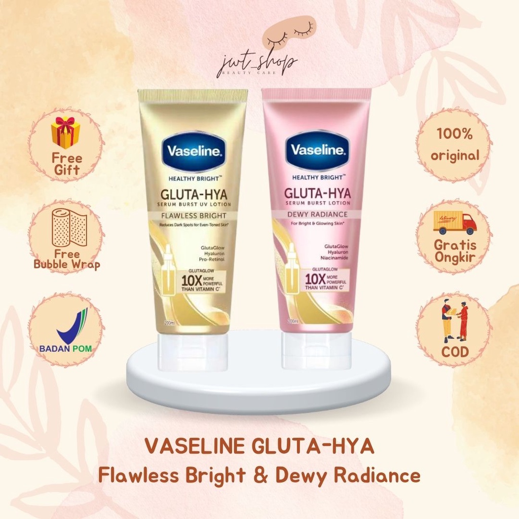 Jual Vaseline Healthy Bright Gluta Hya Serum Burst Lotion Flawless