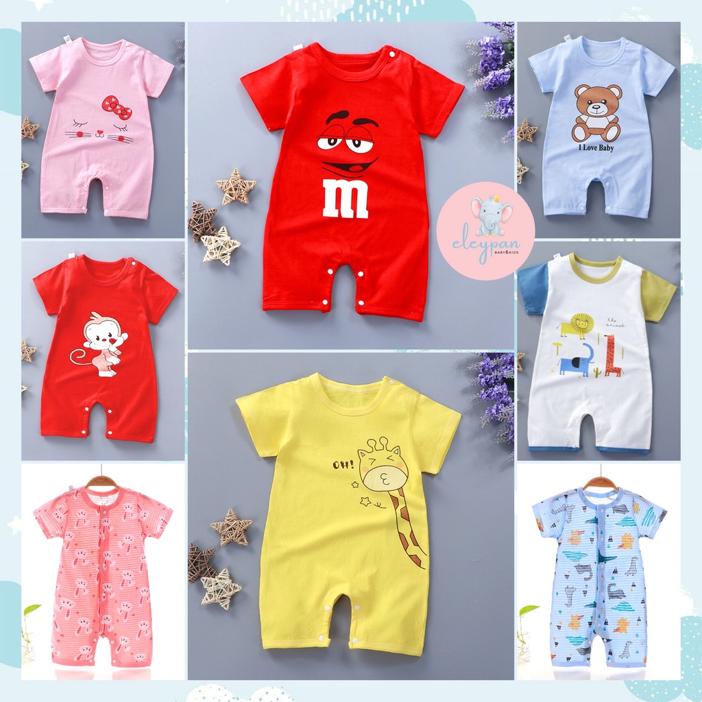 [eleypan.kids] Jumper Bayi IMPORT Quality Pakaian Baby Newborn One Set New Born Setelan Romper Baju Bayi Impor