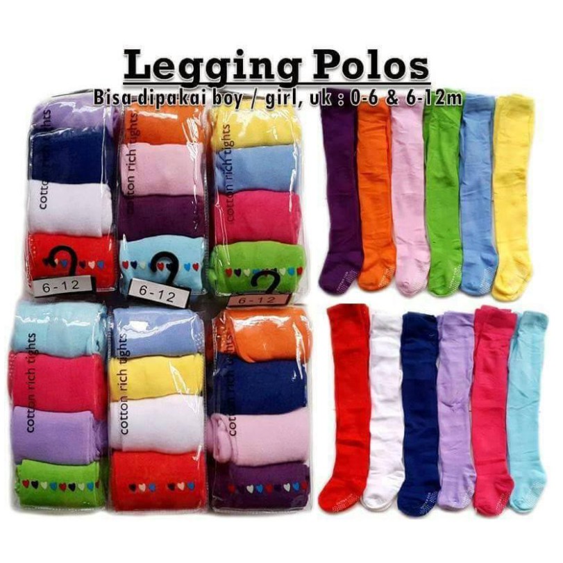 LEGGING POLOS ANTI SLIP RANDOM / LEGGING BAYI / COTTON RICH LEGGING MURAH LUCU LC