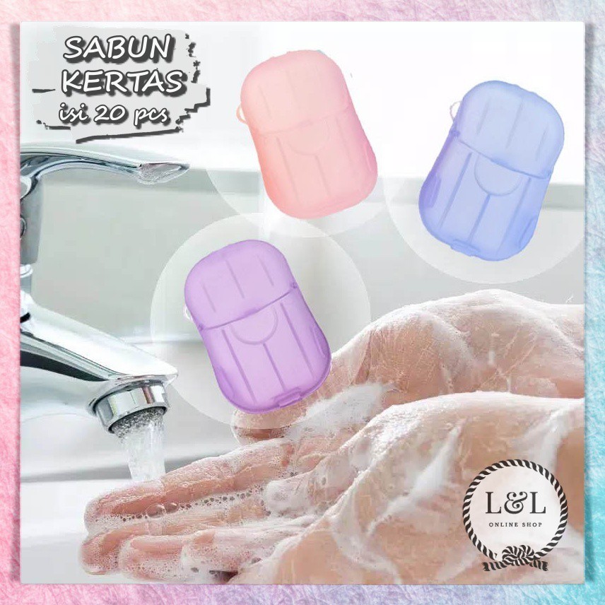 Sabun Cuci Tangan Kertas Mini Travel Disposable Paper Hand Soap | Sabun Tangan | Sabun Kertas