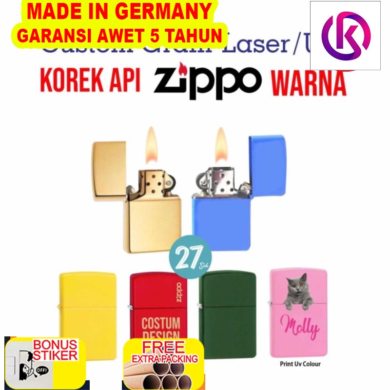 

Promo CUSTOM CETAK UKIR LASER GRAFIR / PRINT UV KOREK API ZIPPO WARNA - Merah GRAFIR 1 SISI