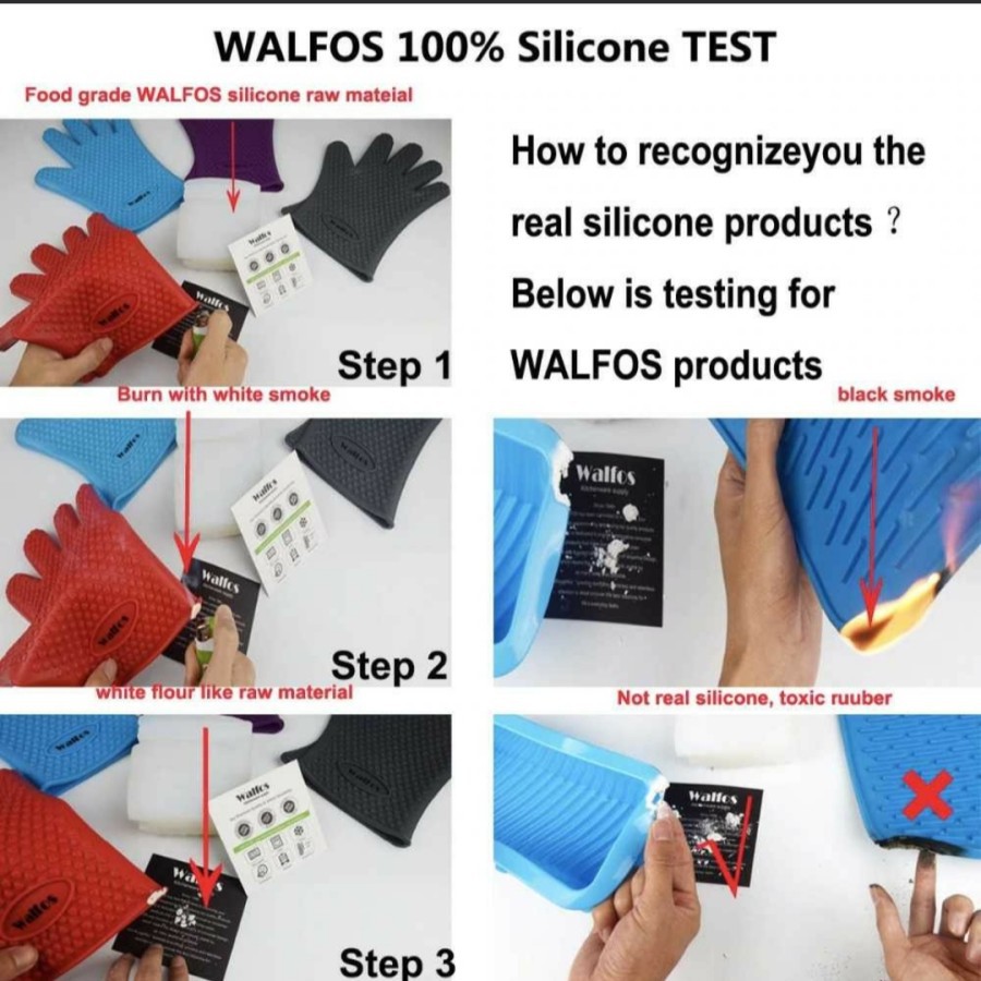 WALFOS Sarung Tangan Anti Panas Heat Resistant Oven Gloves