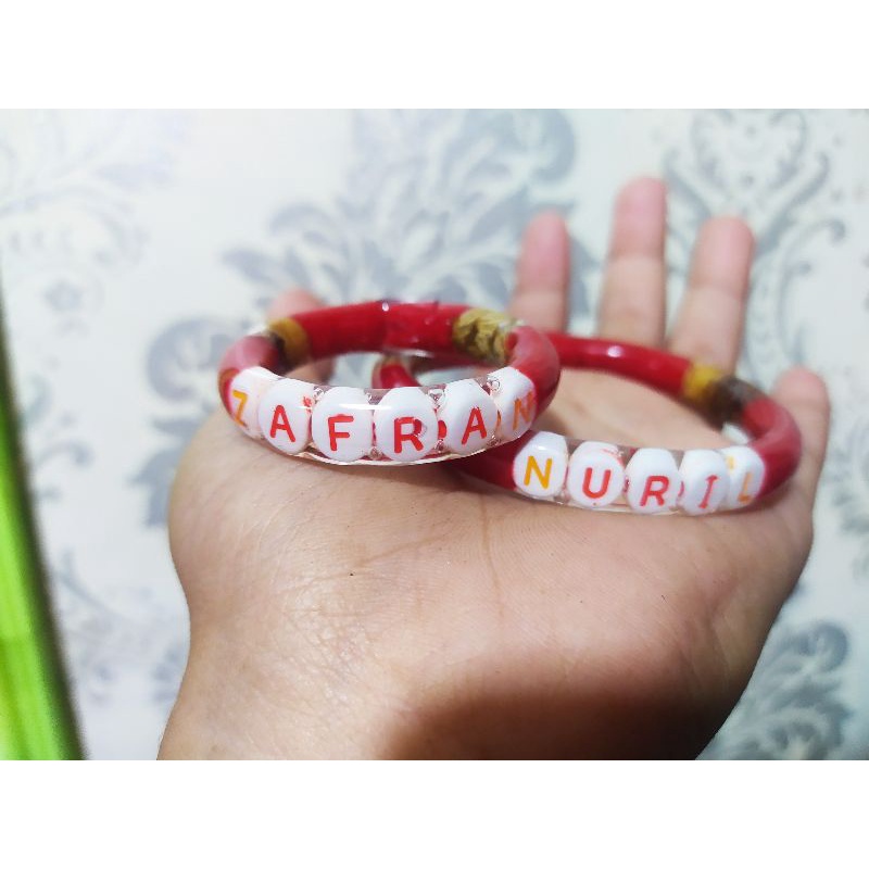 Gelang Couple Handmade, Gelang Sawan, Gelang Dlingo bawang, gelang custom nama, gelang moms and Kids,