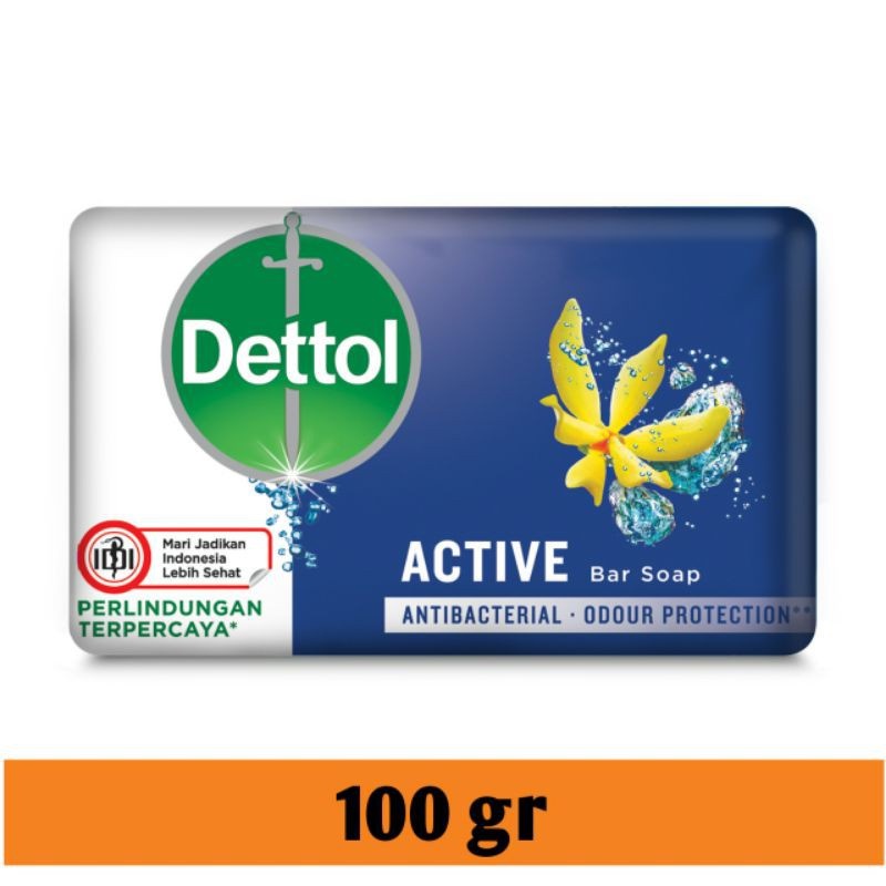 Sabun Mandi Batang Dettol Profresh Active - 100 Gram
