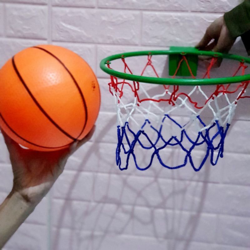 1 set Mainan bola basket + ring basket