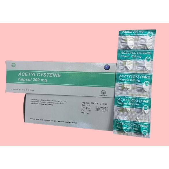 ACETYLCYSTEINE 200MG KAPSUL PER STRIP (MULIA FARMA)