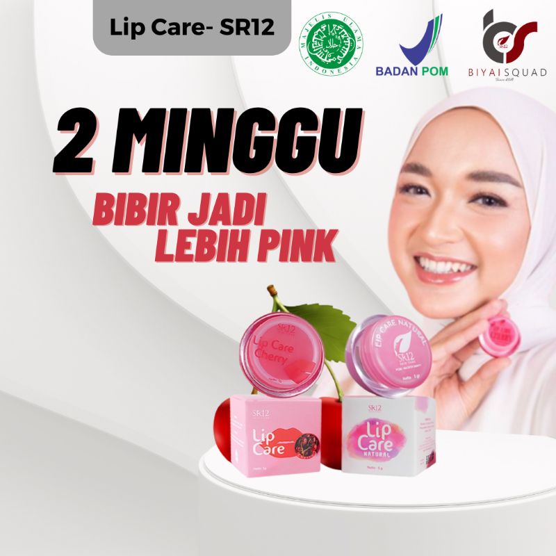 SR12 HERBAL SKINCARE LIP CARE NATURAL PELEMBAB BIBIR / LIP BALM / PENCERAH WARNA BIBIR AMAN BPOM