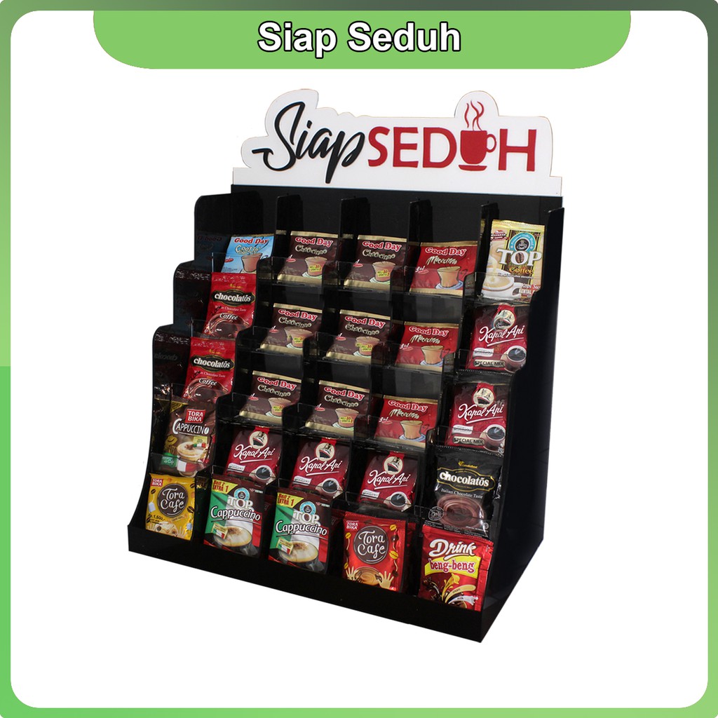 Jual Rak Kopi Display Siap Seduh Bahan Acrylic Akrilik Isi Kotak Shopee Indonesia