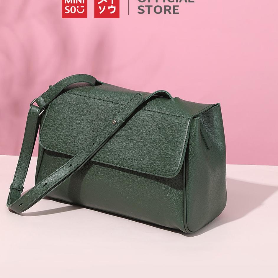 Siap Kirim.. Miniso official Fashion Tas Wanita Square Retro Crossbody Bag  Fashion Tas Bahu Tas Sel