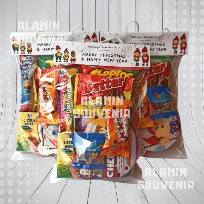 

Bingkisan Snack Souvenir Natal, Ulang Tahun, Tahun Baru