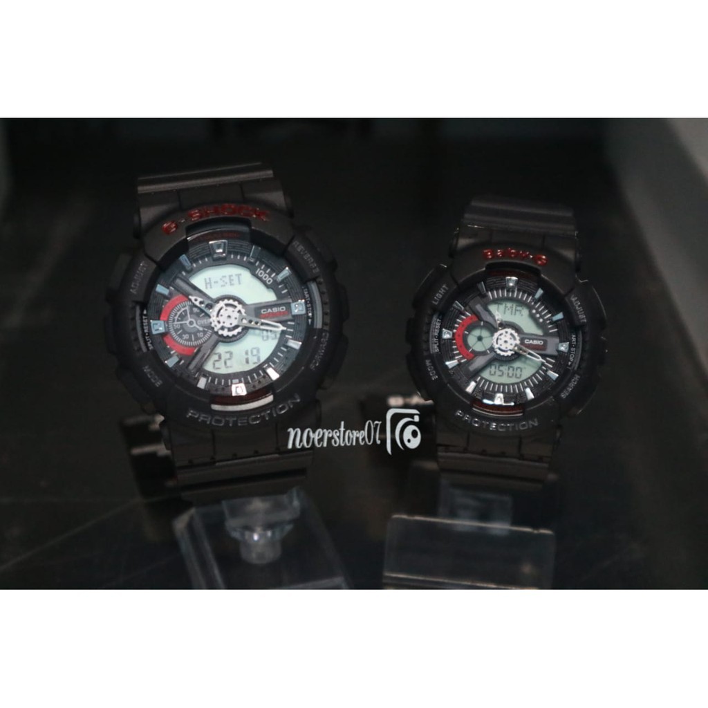 PALING LAKU  JAM TANGAN COUPLE CASIO G SHOCK GA 110 LN HITAMERAH