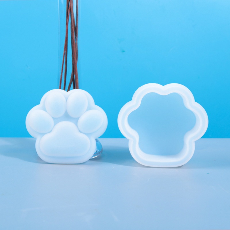 SIY  1 Set Cat Paw Storage Box Crystal Epoxy Resin Mold Jewelry Container DIY Tools