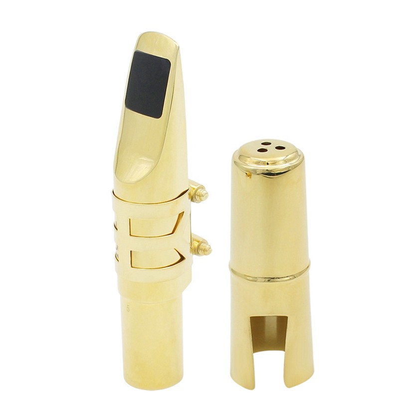 Mouthpiece Saxophone Alto A2 Bahan Metal Lapis Emas