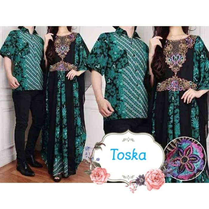 Couple Kaftan Alivia Batik Pesta Baju Pasangan Sarimbit Batik Couple Terlaris