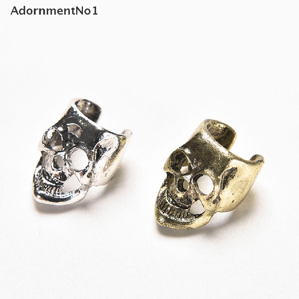 (AdornmentNo1) 1 / 2 / 4 pcs Anting Klip / Jepit Tanpa Tindik Model Tengkorak Gothic Punk Vintage Untuk Wanita